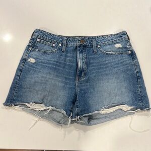 Madewell Curvy Relaxed Fit Mid-Length Denim Shorts size 31